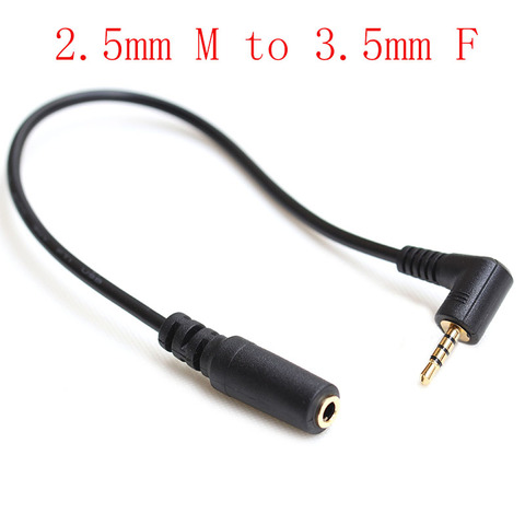 4 Pole stereo 2.5mm Male to 3.5 mm  Female Jack 90 Right Angled Male To Female Audio Adaptor  Cable Cord ► Photo 1/4