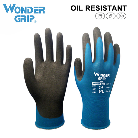 Wonder Grip Work Gloves For Nylon Spandex Wrapped with Foam Nitrile Coated Anti-skid 18 Gauge Working Gloves ► Photo 1/6