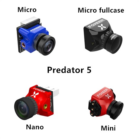 Foxeer Predator 5 Mini Nano Micro/full case racing FPV Camera switchable Super WDR OSD 4ms Latency Upgraded Foxeer Predator V3 ► Photo 1/6