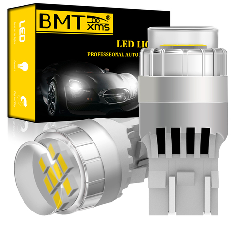 BMTxms 2x 7443 7444 T20 W21/5W LED Light For Lada Kalina Granta Vesta DRL LED Bulbs Canbus No Error 12V 6000K White Super Bright ► Photo 1/6