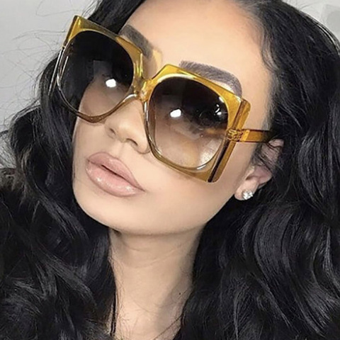 Retro Square Brand Designer Sunglasses Women Fashion eye glasses Oversized Luxury glasses eyewear Oversized Sunglasses Woman ► Photo 1/6