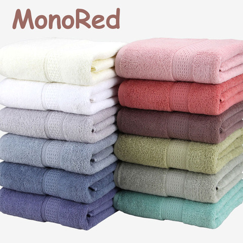 100% Pure Cotton Super Absorbent Large Towel Face/Bath Towel Thick Soft Bathroom Towels Comfortable Beach Towels 17 Colors ► Photo 1/6