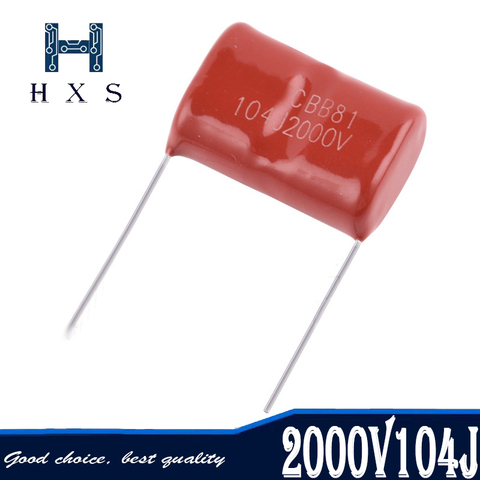 5PCS 0.1uF 2000V 2KV CBB 104 100NF Polypropylene film capacitor pitch 25mm CBB81 2000V104J-P25 ► Photo 1/2