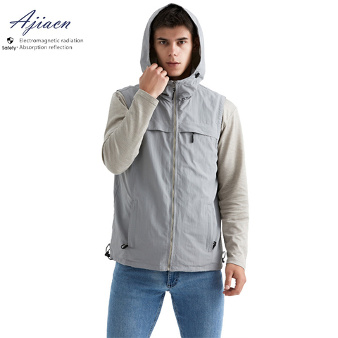 New Arrivals Electromagnetic radiation protective hooded zipper vest 5g communication new energy vehicles EMF shielding clothing ► Photo 1/5