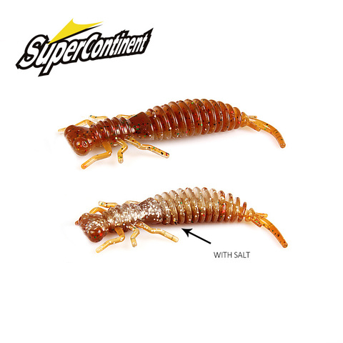 Supercontinent Larva Soft Lures 50mm 62mm 85mm Artificial Lures Fishing Worm Silicone Bass Pike Minnow Swimbait Jigging Plastic ► Photo 1/6