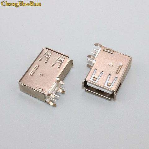 1PCS USB 2.0 Type-A Female PCB Mount Socket Connector High Quality Vertical Usb A Female Socket Jack Connector 90 degree ► Photo 1/3