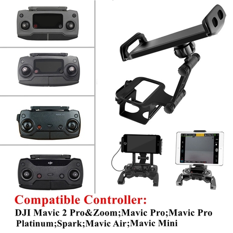 DJI Mavic Mini/1/Pro/2/Air/Spark Remote Control Phone Tablet Monitor Extension Holder Bracket Mount Clip Front Controller Stand ► Photo 1/6