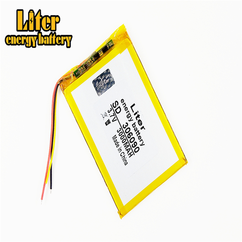 3 line 3.7V / lithium polymer batteries 306090 / containing 3000mAh / 7 inch Tablet PC Universal Battery LI 286090 ► Photo 1/1