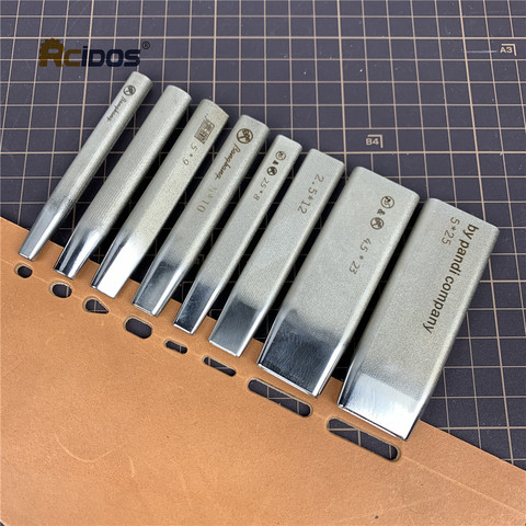 B type 5x25/4.5x23/2.5x12mm Manual DIY leather flat hole punch die,RCIDOS leather Belt hole cutter,Japan DC53 Steel,1pcs price ► Photo 1/6