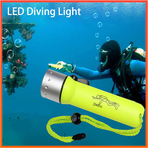 Diving Flashlight Super Bright 2000LM Q5 Waterproof Underwater Flash Deep Diving Snorkeling LED Diving Light Equipment ► Photo 1/6