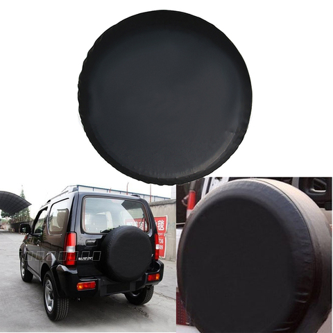 Black Car 4WD 4X4 Spare Tyre Cover Wheel Tire Covers 13