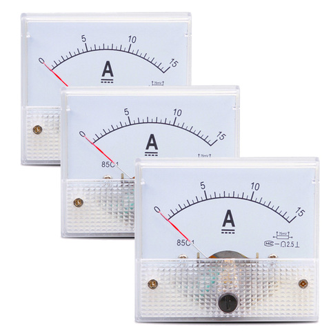 85C1-A DC Panel Meter 10A 15A 20A 30A 50A 75A 100A 250A 500A 750A 1KA Analog Pointer Current Meter Panel AMP Gauge Current Meter ► Photo 1/4