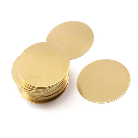 10pcs Raw Brass Round Stamping Blank Charms No Hole Thick 0.4mm Disc Pendants Tags For Diy Jewelry Making Findings Accessories ► Photo 1/6