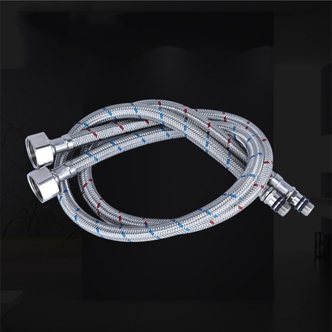 Plumbing Hose G1/2 G3/8 G9/16 1pair 304 Stainless Steel Hose Flexible Cold Hot Mixer Faucet Water Supply Pipe Plumbing Material ► Photo 1/5