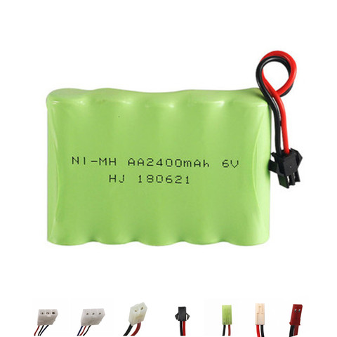 6v 2400mah NiMH Battery For Rc toys Cars Boats Guns Tanks Robots NI-MH AA 6v Rechargeable Battery Pack for rc boats ► Photo 1/2