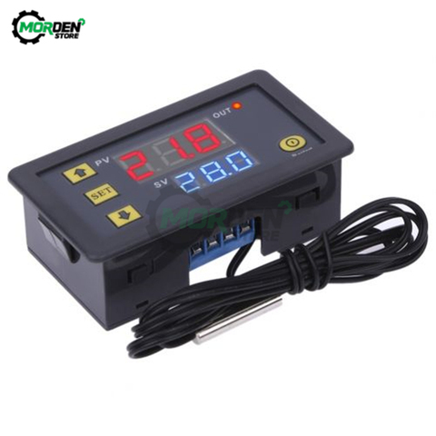 W3230 W3001 DC 12V 24V AC110V 220V LED Digital Thermostat Temperature Controller Thermoregulator Heating Cooling Control ► Photo 1/6