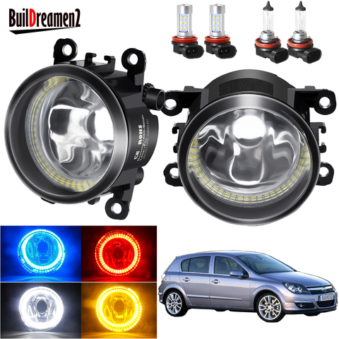 Angel Eye Fog Light Assembly For Opel Astra G H 1998-2010 Car H11 Front Bumper Fog Lamp with Halo Ring DRL 20W 12V ► Photo 1/6