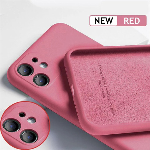 For iPhone 12 11 Pro SE 2 Case Luxury Original Silicone Full Protection Soft Cover For iPhone X XR 11 XS Max 7 8 6 6s Phone Case ► Photo 1/6