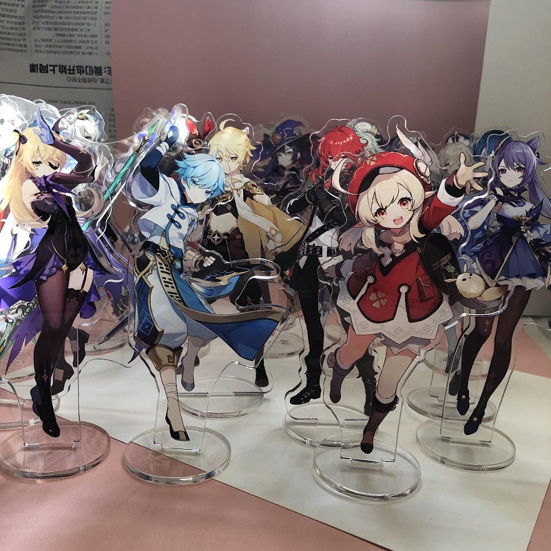 Buy Online Anime Genshin Impact Ningguang Beidou Xiao Liyue Xiangling Theme Stand Figure Cosplay Acrylic Model Plate Desk Decor Gift Alitools