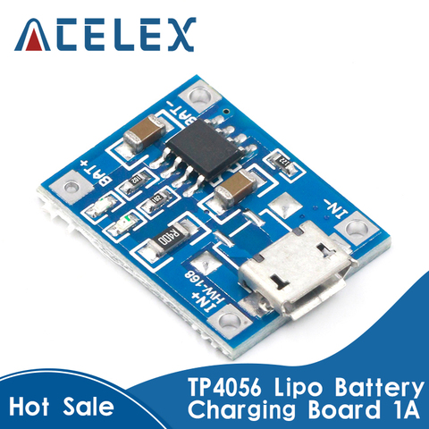 TP4056 1A Lipo Battery Charging Board Charger Module Lithium Battery DIY MICRO USB Interface Port ► Photo 1/6