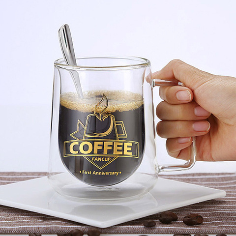 1pcs Nespresso Double Wall Coffee Glass Mug Cup After Tea Drinking