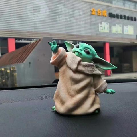 8cm Star Wars mandalorian Yoda  Baby Collection Action Figure Toy PVC Car decoration Toys Doll for Children's Day Christmas Gift ► Photo 1/1