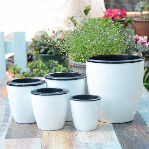 New Automatic Water-absorbing Flower Pots Bonsai Creative Multi-meat Plant Hydroponic Potted Large Plastic Flower Pots Wholesale ► Photo 1/6