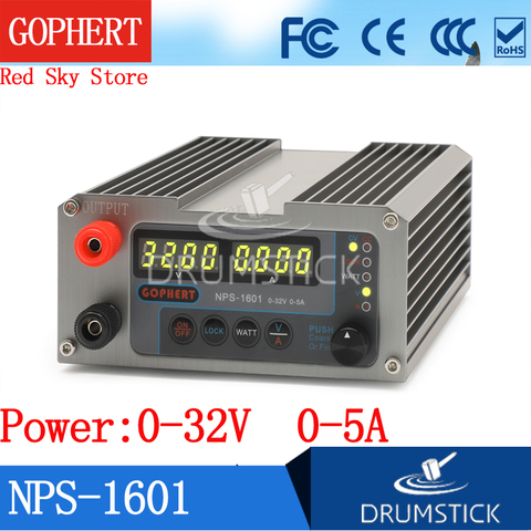 Steady Gophert NEW NPS-1601 32V 30V 5A CPS-3205II Upgraded Version Mini Adjustable Digital DC Power Supply OVP/OCP ► Photo 1/5