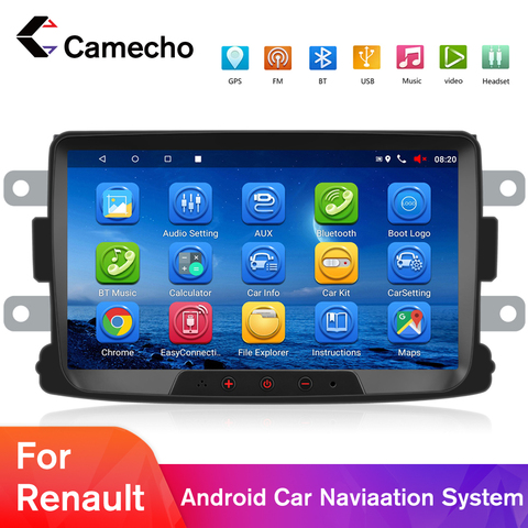 Camecho 2din Android 8.1Car Radio Multimedia Player 9''GPS Autoradio auto store For Renault Sandero LOGAN II Duster Dacia DOKKER ► Photo 1/6