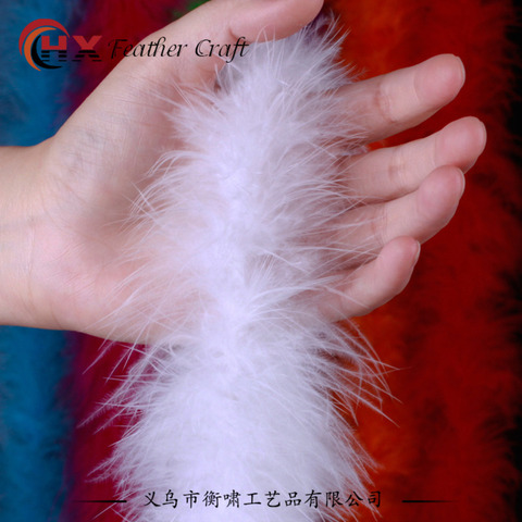 2Meters Baby Pink Marabou Feather Boa Turkey Feathers Ribbon Shawl For Wedding Dress Making Decoration Plumes Crafts ► Photo 1/5