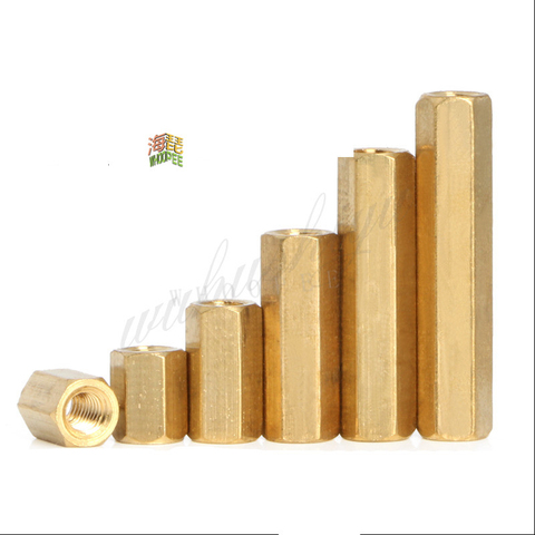 5-50pcs Hex Female to Female M2 M2.5 M3 M4 M5  brass standoff spacer Hexagonal Stud Spacer Hollow Pillars ► Photo 1/1