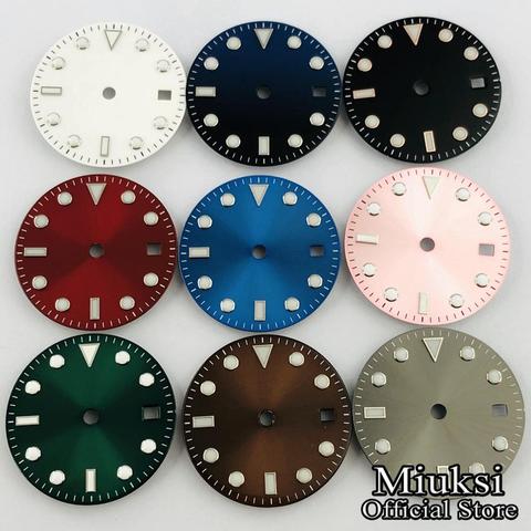 Miuksi 28.5mm sterile luminous dial fit ETA 2836 Mingzhu DG2813/3804 Miyota 8205/8215/821A/82 series movement 40mm case ► Photo 1/6