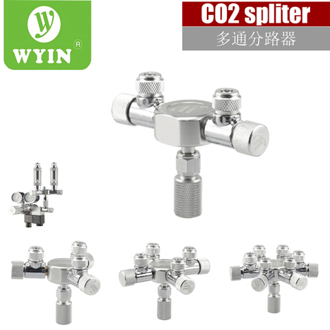 WYIN Stainless Steel Aquarium Multi Way CO2 Distributor Splitter Needle Valve, Check Valve Bubble Counter for Solenoid Regulat ► Photo 1/6