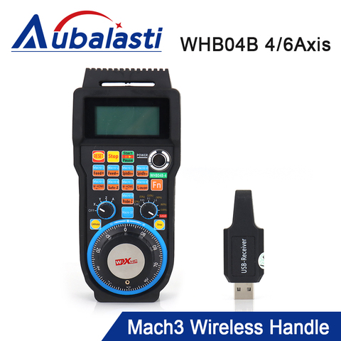 Aubalasti XHC CNC Mach3 Wireless Lathe Handwheel WHB04B MPG Pendant Handwheel 4axis 6axis USB Receiver for CNC Milling Machine ► Photo 1/6