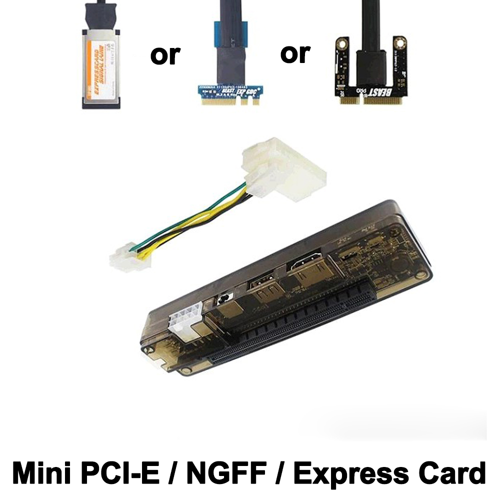 V8.0 EXP GDC Beast External  Video Card Dock Graphics Port Docking Station HDMI Mini PCI-E NGFF M.2A Key Expresscard Interface ► Photo 1/5