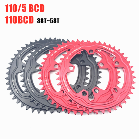 FOVNO 110/5 BCD 110BCD Road Bike Narrow Wide Chainring 38T-58T Bike Chainwheel For shimano sram Bicycle crank Accessories ► Photo 1/5