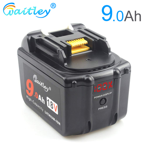 Waitley 18V 9.0Ah Battery for Makita Power Tool BL1830 BL1840 BL1850 BL1860 1890 18 v 18Volt 9000mAh Lithium-Ion Replacement 9A ► Photo 1/6