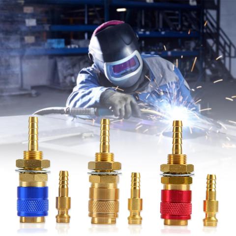 2Pcs 6mm Water Cooled Gas Welding Torch Quick Fitting Hose Connector Adapter Fitting Hardware Tool Welding Torch Supplies ► Photo 1/6