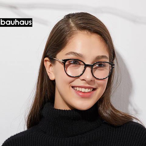 High quality  bauhaus shaped round Acetate glasses frame men Retro eyeglasses women myopia reading eyewear Oculos De Grau ► Photo 1/6