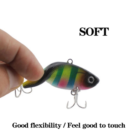 2022 Soft Vibe Lures Silicone Fish Bait 13g 18g Lead Weight Blade VIB Lure For Salmon Barra Flathead Bream Soft Vibe Fishing ► Photo 1/6