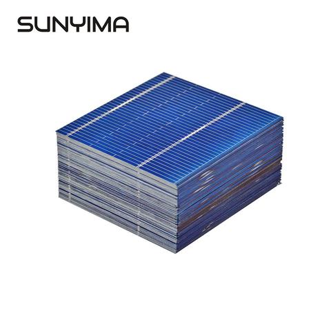 SUNYIMA 100Pcs 0.5V 0.46W Solar Panel 52*52mm Solar System DIY For Battery Cell Phone Chargers Portable Solar Cell ► Photo 1/6