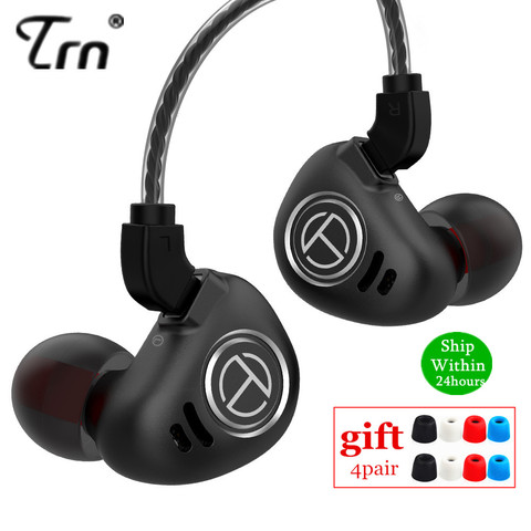 TRN V90 4BA+1DD Metal Headset Hybrid Units HIFI Bass Earbuds In Ear Monitor Earphones Noise Cancelling Earphone V80 ZS10 PRO X6 ► Photo 1/6
