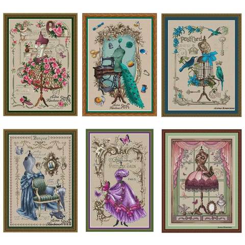 Tailor shop series patterns Counted Cross Stitch 11CT 14CT DIY Chinese Cross Stitch Kits Embroidery Needlework Sets ► Photo 1/6