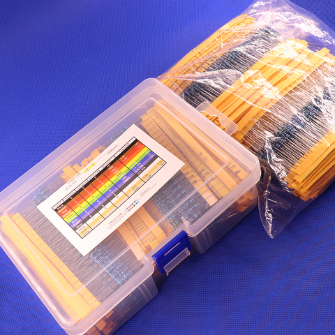 2600pcs 130 Values 1/4W 0.25W 1% Metal Film Resistors Assorted Pack Kit Set Lot Resistors Assortment Kits Fixed capacitors ► Photo 1/6