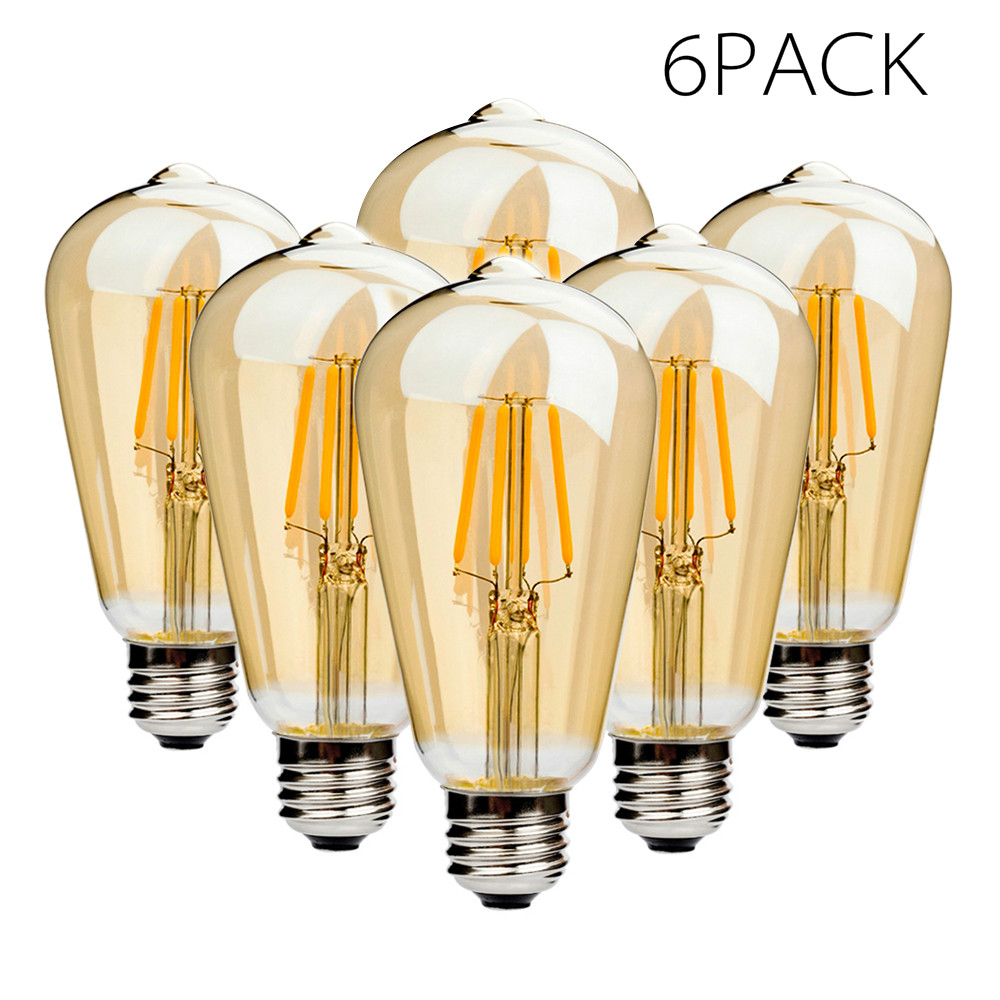 4 Pack Vintage 110v 220v 40w Edison Filament Light bulb dimmable lamp Retro 