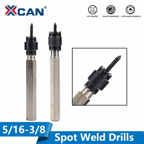 XCAN Spot Weld Drill Bit Cutter Double Side Carbide Tipped Stainless Metal Hole Drill Center Drill Bit 3/8''5/16'' ► Photo 1/6