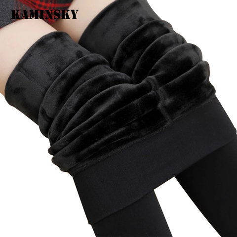 Kaminsky 2022 Fashion Women's Autumn And Winter Leggings High Elasticity And Good Quality Thick Velvet Pants Warm Leggings ► Photo 1/6