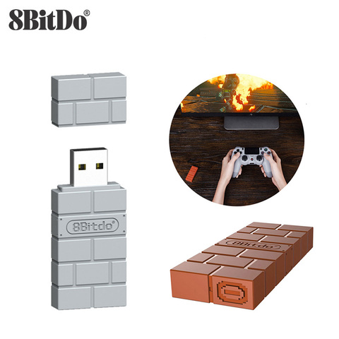 8BitDo USB Wireless Bluetooth RR Adapter Receiver for Switch Klassische Konsole for PS1 Mini  PS4 Controller ► Photo 1/6