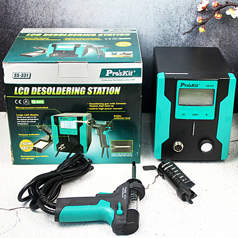 Digital Display Electric Solder Suction Gun SS-331 SS-331H ESD LCD Digital BGA Tin Pump Suction Table Absorb Hot Desoldering ► Photo 1/6