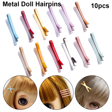 10pc Doll Mini Metal Clip Children Hair Clip DIY Doll Accessories Doll Hairpin Headwear Girl Birthday Gift Princess Kid Hairclip ► Photo 1/6